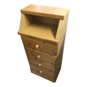 パイン天然木カウンター下40引き出し ブラウン