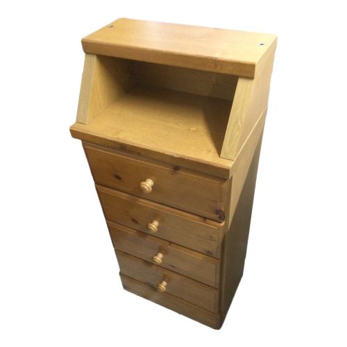 パイン天然木カウンター下40引き出し ブラウン