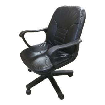 オフィスチェア レザー ブラック