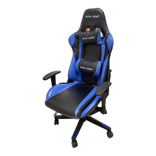 GTRACING ゲーミングチェア ブラック×ブルー キャスター付