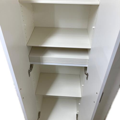 シューズボックス ホワイト  3枚扉 ハイタイプ ミラー付き