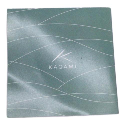 KAGAMI CRYSTAL (カガミクリスタル) 江戸切子ロックグラス 幕襞に四角籠目紋 ロゴ入り