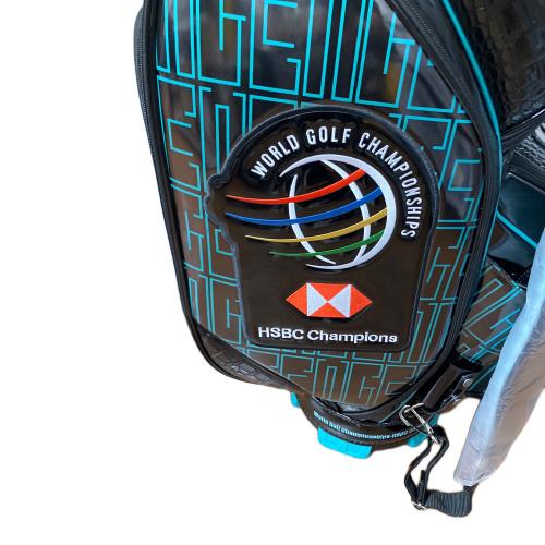 WGC キャディバッグ ブラック×ブルー CB-3070B  30/50 世界ゴルフ選手権シリーズ公式デザイン2021年モデル
