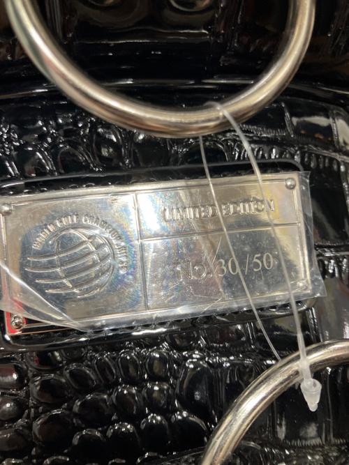 WGC キャディバッグ ブラック×ブルー CB-3070B  30/50 世界ゴルフ選手権シリーズ公式デザイン2021年モデル