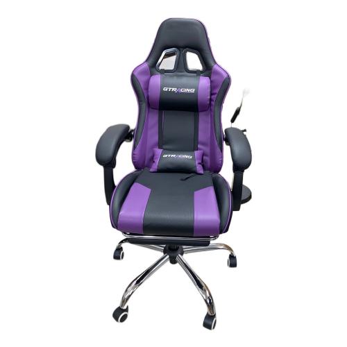 GTRACING (ジーティーレーシング) ゲーミングチェア ブラック×パープル GT002F