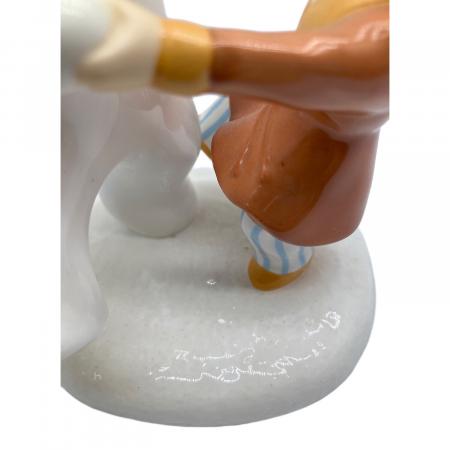 コールポート スノーマン フィギュリン Dressing Up 陶器人形 希少品 コールポート社 フィギュリン THE SNOWMAN DANCING AT THE PARTY