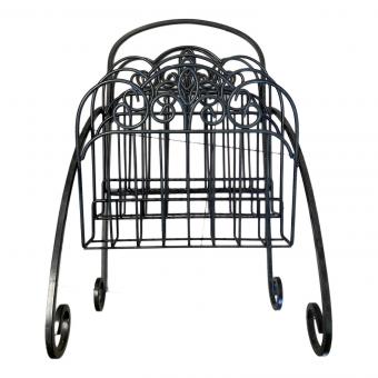 アンティーク調マガジンラック ブラック