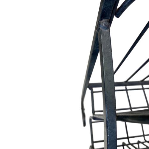 アンティーク調マガジンラック ブラック