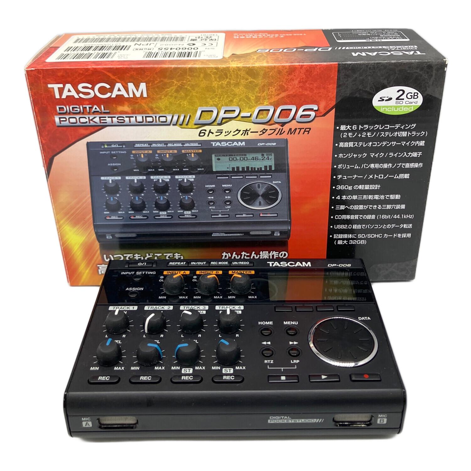 TASCAM (タスカム) マルチトラックレコーダー DP-006｜トレファクONLINE
