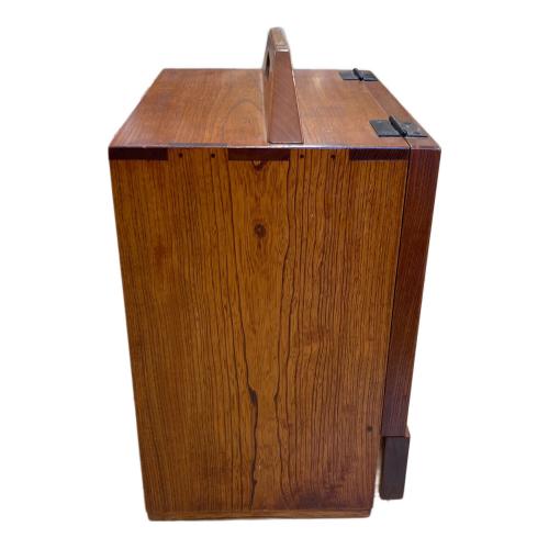 鏡付引出箪笥 江戸指物 ブラウン