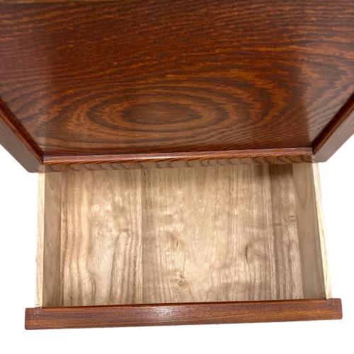 鏡付引出箪笥 江戸指物 ブラウン