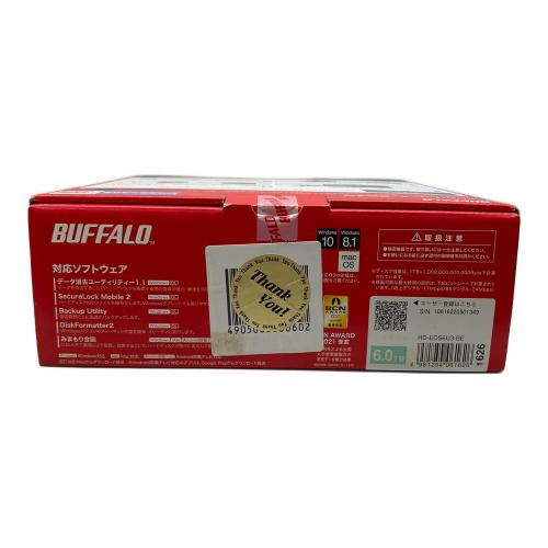 BUFFALO (バッファロー) 外付けHDD・ハードディスク HD-EDS6U3-BE 6TB