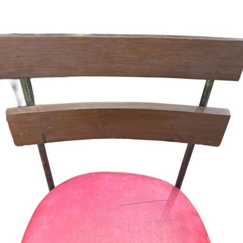 カウンターチェアー  ブラウン×レッド