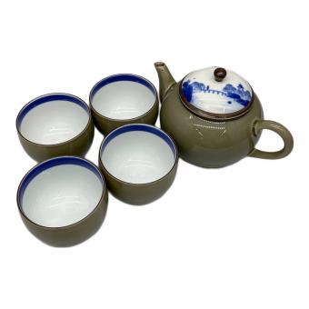 深川製磁 (フカガワセイジ) 湯呑みセット 茶灰釉 百年庵