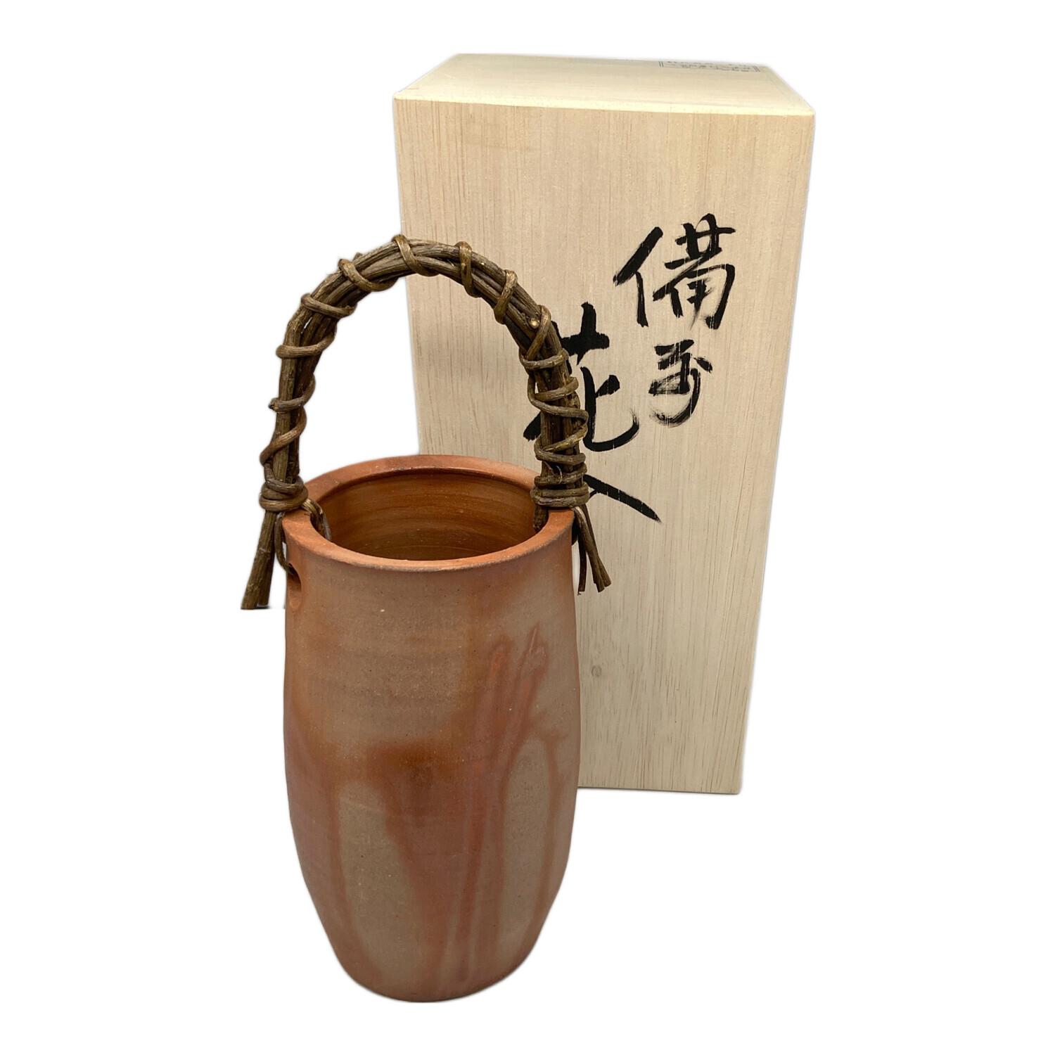 備前焼 作家物花入箱付き 備前焼花入(桐箱付き)作家：松笠 浩三 - 備前焼通販ギャラリーしょうざん
