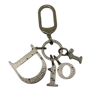 Christian Dior (クリスチャン ディオール) キーリング シルバー ラインストーンシルバーチャーム