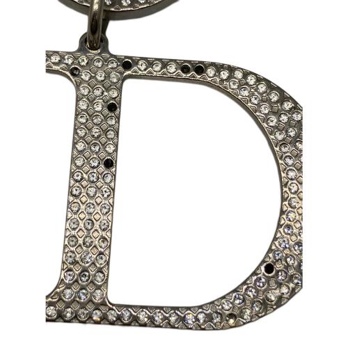 Christian Dior (クリスチャン ディオール) キーリング シルバー ラインストーンシルバーチャーム