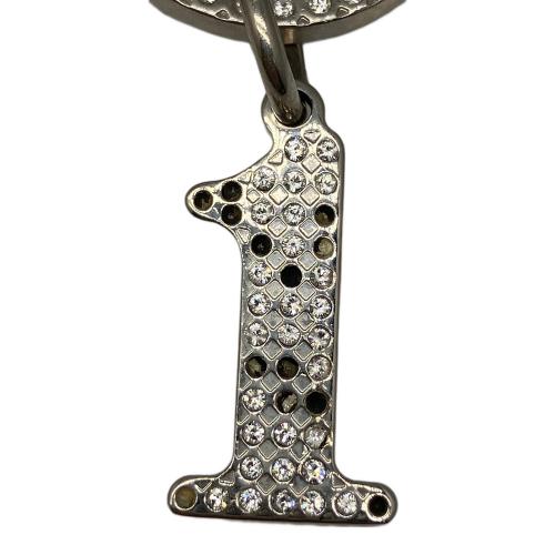 Christian Dior (クリスチャン ディオール) キーリング シルバー ラインストーンシルバーチャーム