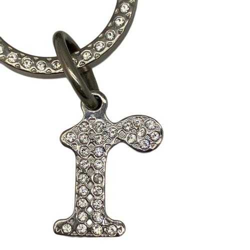Christian Dior (クリスチャン ディオール) キーリング シルバー ラインストーンシルバーチャーム