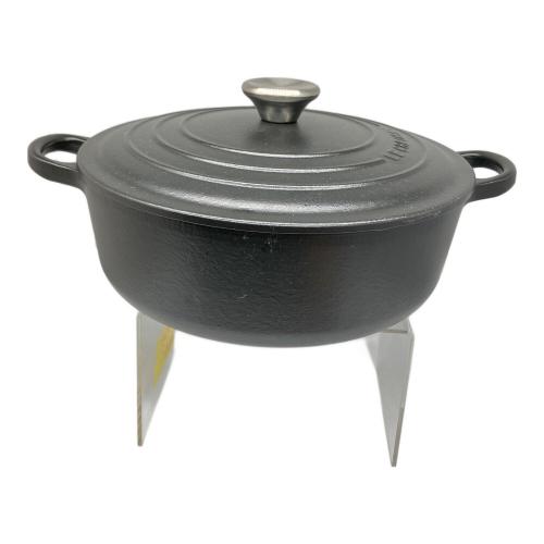 LE CREUSET (ルクルーゼ) 鍋 ブラック ココット・ロンド