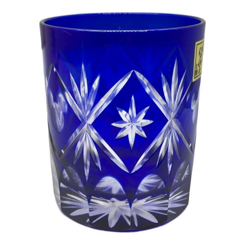 DISNEY (ディズニー) 江戸切子 ロックグラス R335 瑠璃