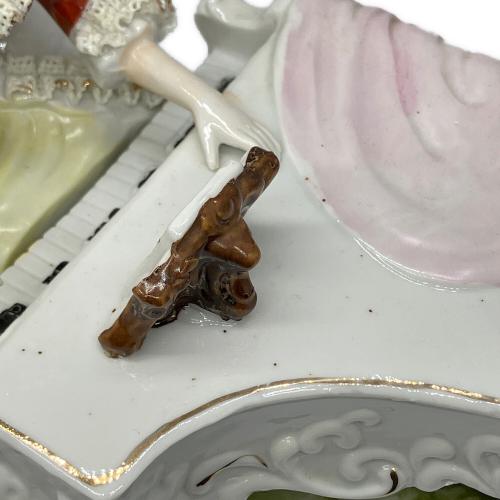 アンティークピアノフィギュリン レースドール 18世紀 ドイツ製