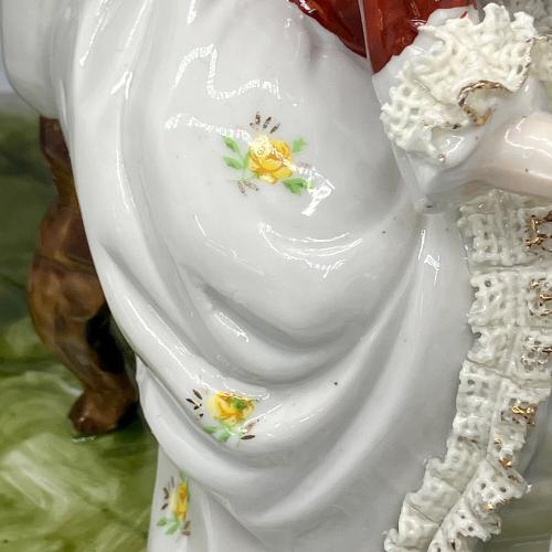 アンティークピアノフィギュリン レースドール 18世紀 ドイツ製