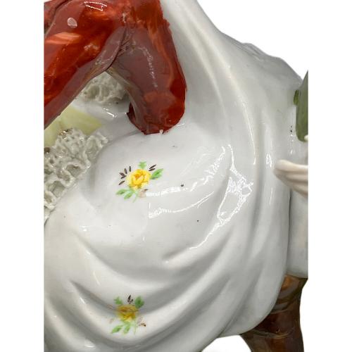 アンティークピアノフィギュリン レースドール 18世紀 ドイツ製