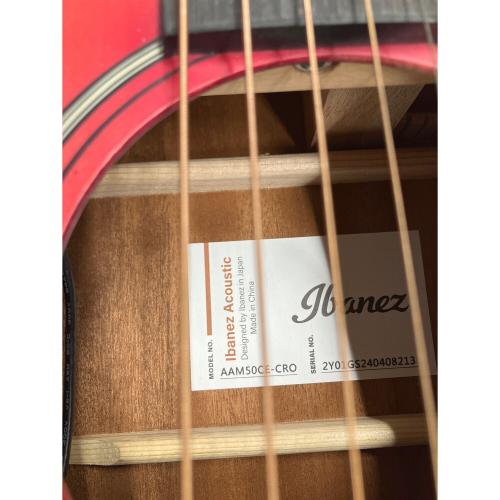 IBANEZ (アイバニーズ) Advanced Acoustic Auditorium Coral Red Burst Open Pore AAM50CE-CRO
