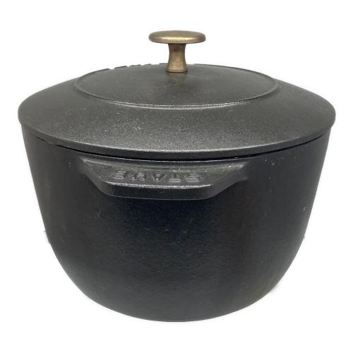 Staub (ストウブ) 両手鍋 ラ ココット de GOHAN  フランス製 Lサイズ 20cm ブラック