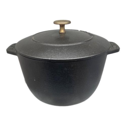 Staub (ストウブ) 両手鍋 ラ ココット de GOHAN  フランス製 Lサイズ 20cm ブラック