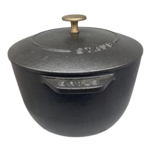 Staub (ストウブ) 両手鍋 ラ ココット de GOHAN  フランス製 Lサイズ 20cm ブラック