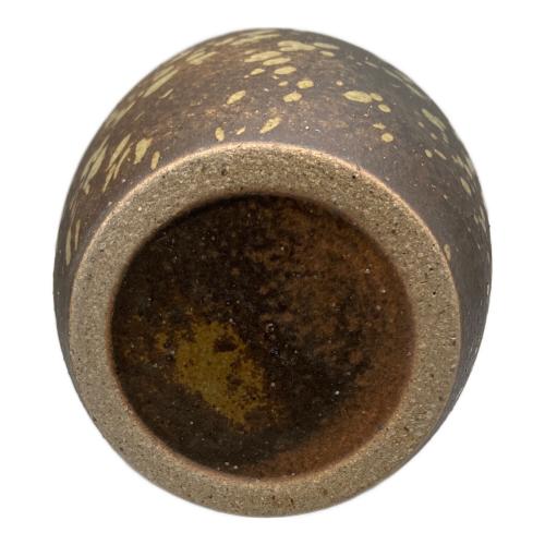 信楽焼 (シガラキヤキ) 櫛目長花瓶