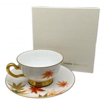 大倉陶園 (オオクラトウエン) カップ&ソーサー 6C/E040 @ §マーク 碗皿ごよみ12ヶ月 紅葉（霜月）碗皿