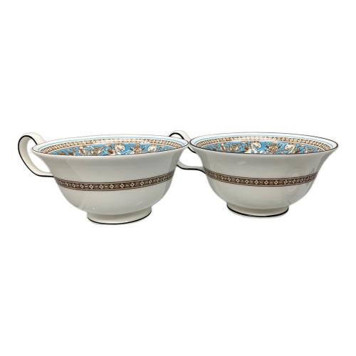 Wedgwood (ウェッジウッド) カップ&ソーサー６Pｾセット 黒壺 フロレンティーン・ターコイズ