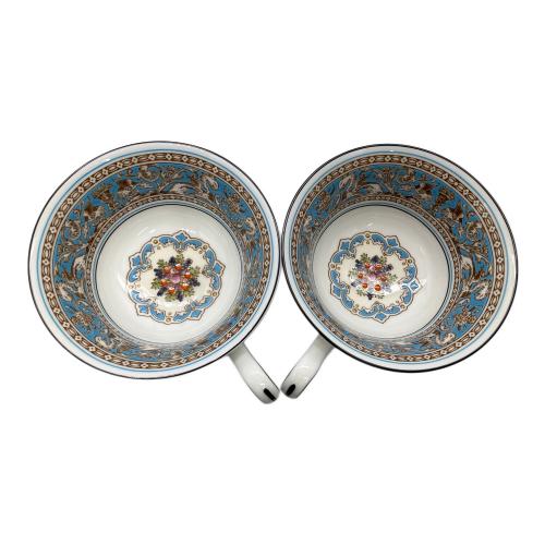 Wedgwood (ウェッジウッド) カップ&ソーサー６Pｾセット 黒壺 フロレンティーン・ターコイズ
