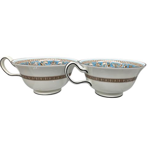 Wedgwood (ウェッジウッド) カップ&ソーサー６Pｾセット 黒壺 フロレンティーン・ターコイズ