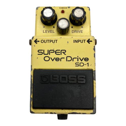BOSS (ボス) オーバードライブ SD-1 1983年製 シリアルナンバー 366100 オペアンプ:JRC4558DD艶有り、ACAアダプター仕様