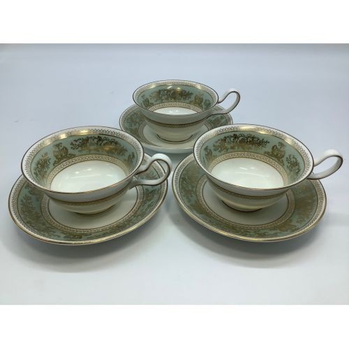 Wedgwood ウェッジウッド ティーカップ ソーサー 10 5ｃｍ コロンビア セージグリーン ビオニー 3pセット 定価 トレファクonline