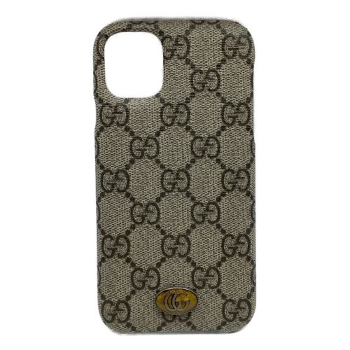 GUCCI (グッチ) スマホケース ライトグレー 625710 グッチシマ 617664