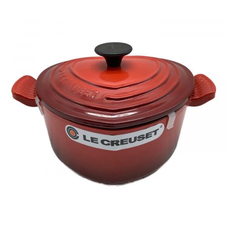 LE CREUSET (ルクルーゼ) ホーロー鍋 レッド ココットロンンド 20cm