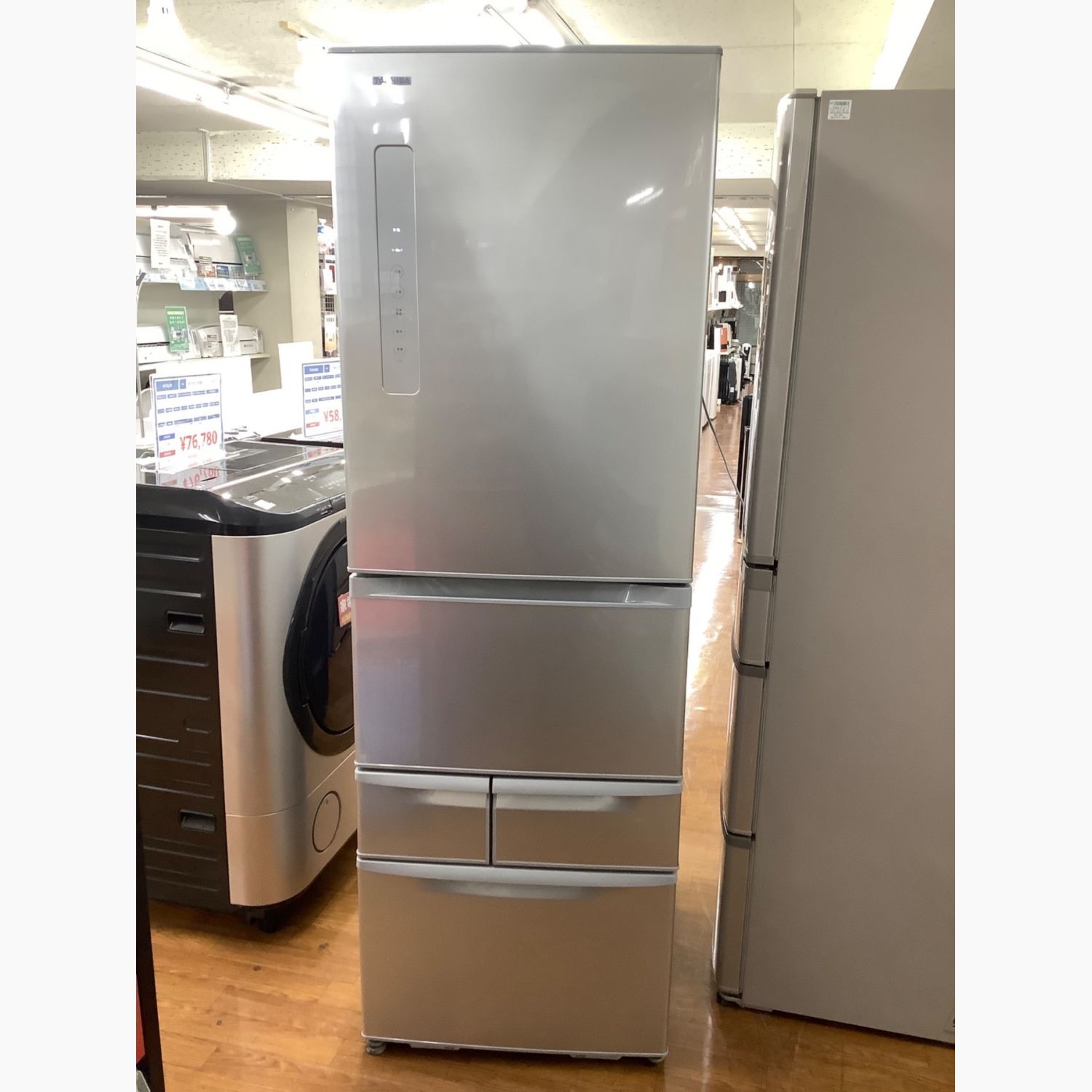 東芝 大容量 415L 5ドア 冷蔵庫 自動製氷機能付 GR-421K - キッチン家電