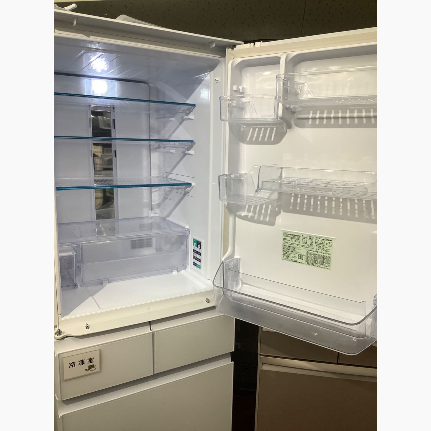 シャープ プラズマクラスター 自動製氷機 5ドア冷蔵庫380L 25000円 