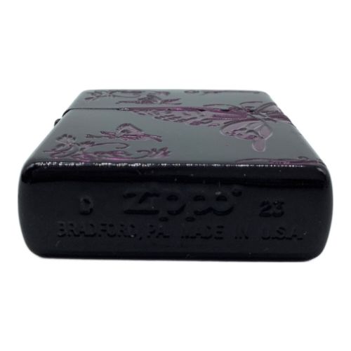 ZIPPO ブラック 和柄シリーズ 蝶々 2BTF-C 2023年製