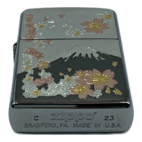 ZIPPO 2023 USA製 和板 電鋳板 日本の伝統美 桜富士