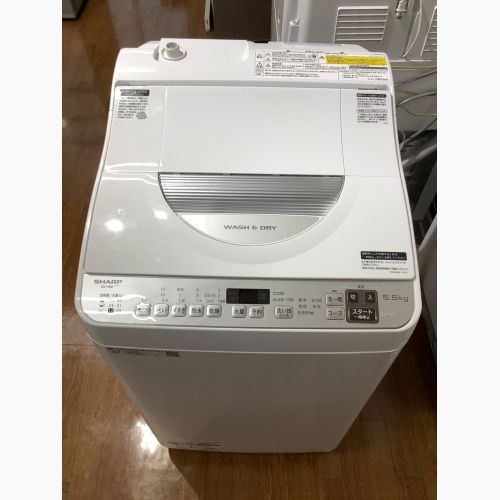 SHARP (シャープ) 縦型洗濯乾燥機 5.5kg ES-TX5F 2022年製