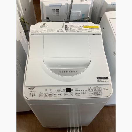 SHARP (シャープ) 簡易乾燥機能付洗濯機 6.5kg ES-TX6H-W 2024年製 クリーニング済 50Hz／60Hz｜トレファクONLINE