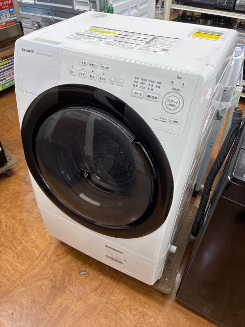 SHARP (シャープ) ドラム式洗濯乾燥機 7.0kg ES-S7H-WL 2023年製 クリーニング済 50Hz／60Hz