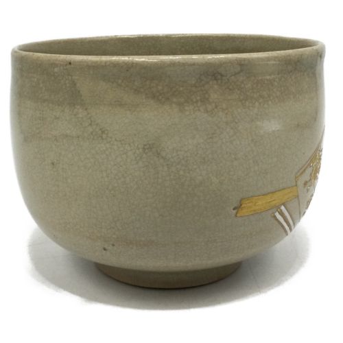 茶道具 抹茶碗(金花扇紋)