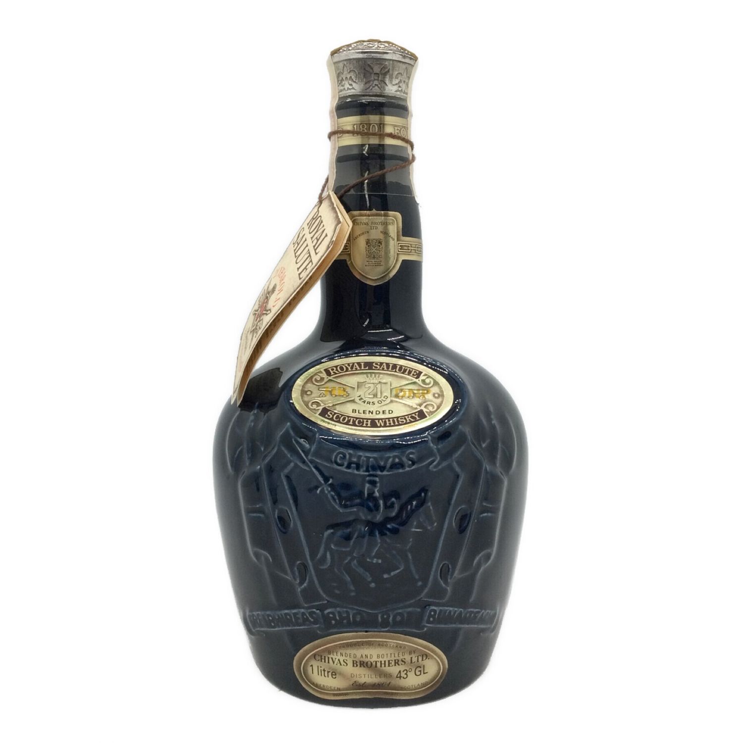 ロイヤルサルート (ROYAL SALUTE) スコッチ 1000ml 21年 陶器ボトル 青